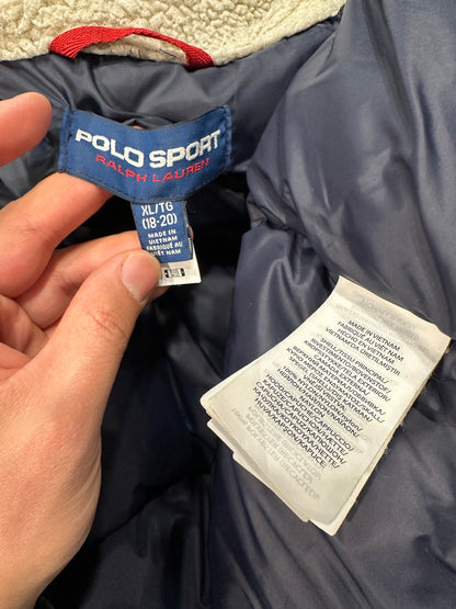 Ralph Lauren Polo Sport Down BLUE Puffer Jacket Water Repel Youth XL