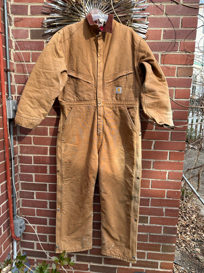 Carhartt Coverall 46 Short Quilt Insulated bib Union X01