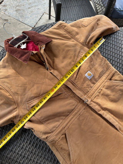 Carhartt Coverall 46 Short Quilt Insulated bib Union X01
