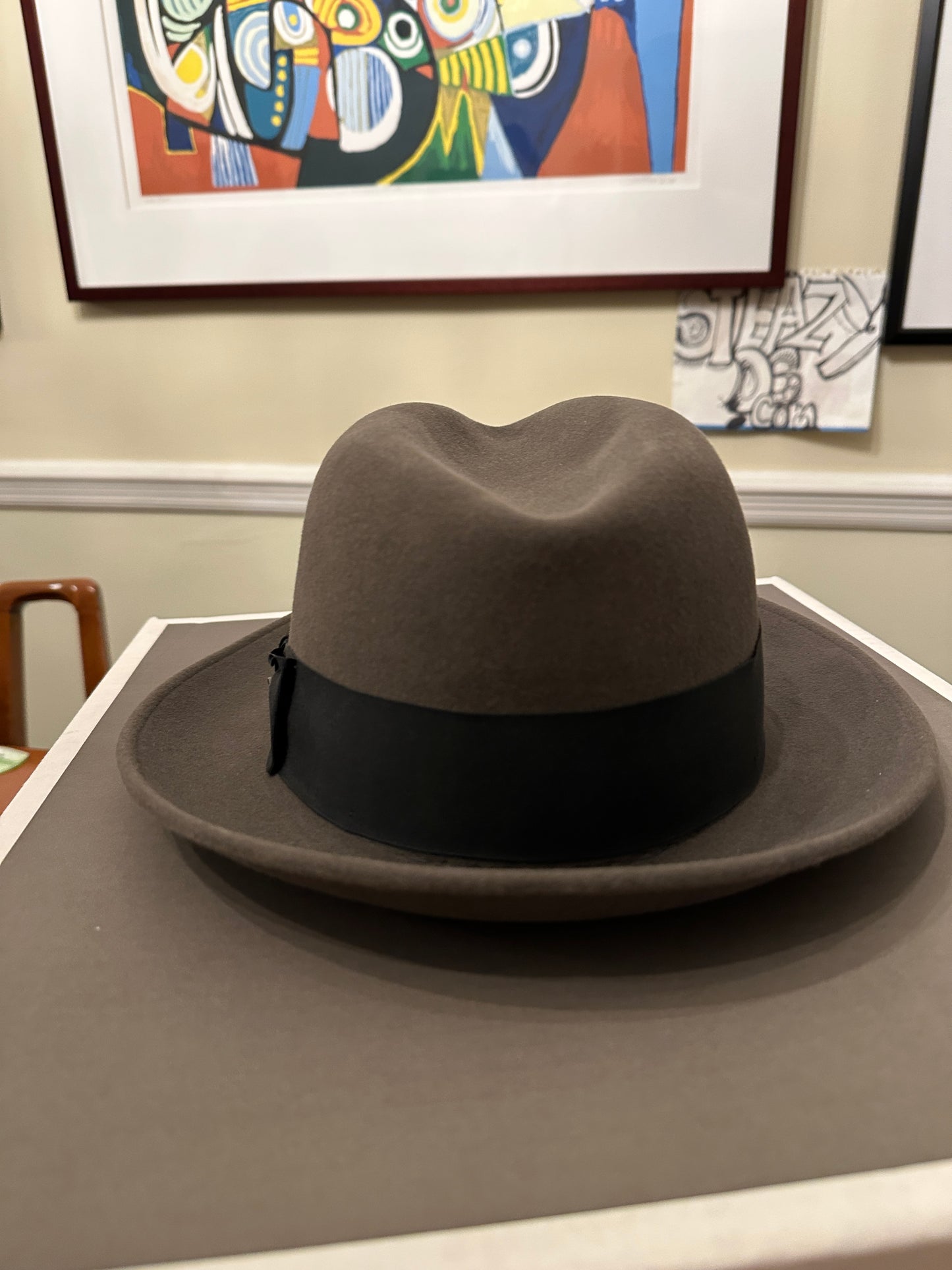 Stetson Royal Saxon Hat Beaver 7 1/2 Caribou Box Fedora 60