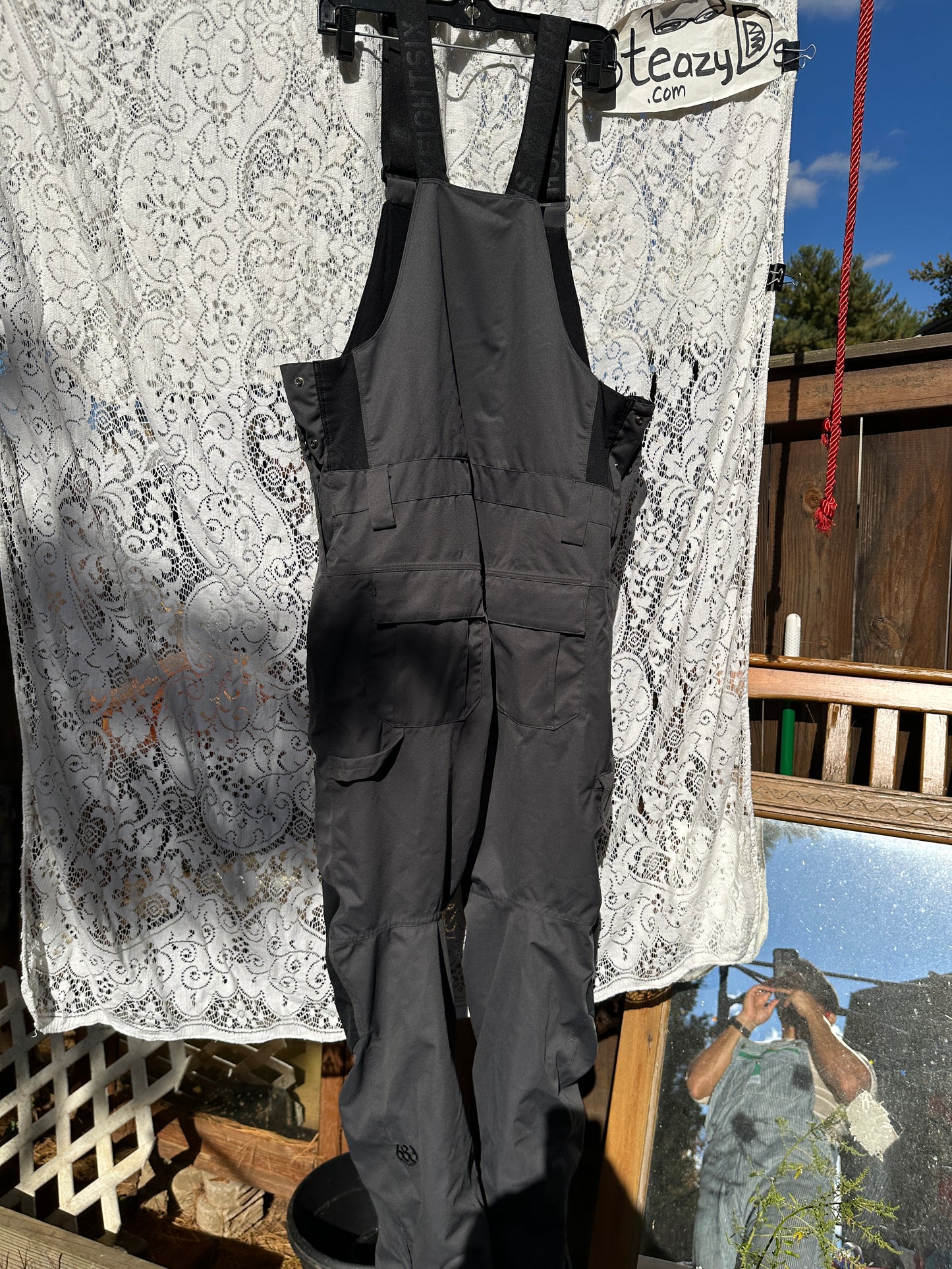 686 Hot Lap Insulated Bib Overalls Pant Infidry Snow Medium Gray Men ski M2w211