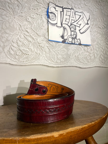 Cherry Pepsi Goat Leather Belt