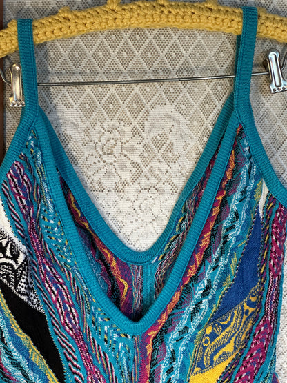 COOGI Dress Women Large Blue Sleeveless strap