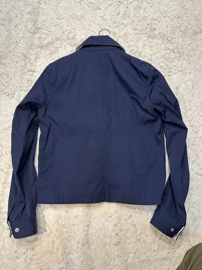 RALPH LAUREN Navy Blue Jacket Small Fireman Clasp Hook Nautical Nylon