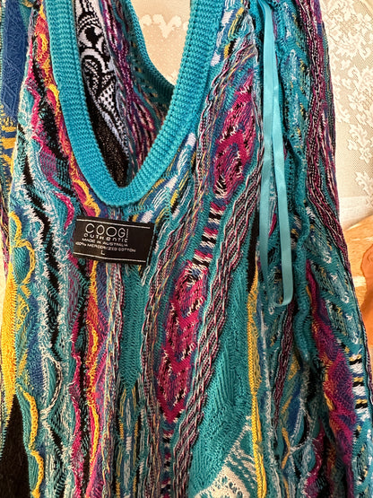 COOGI Dress Women Large Blue Sleeveless strap