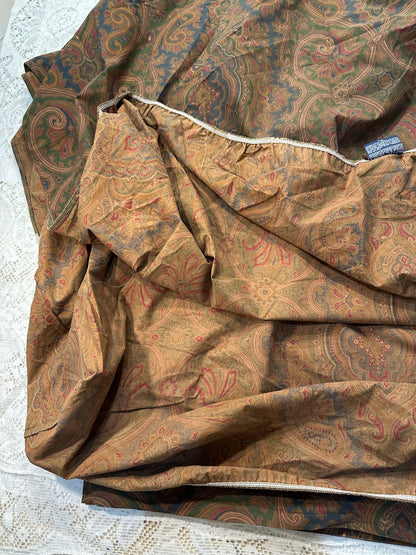 RALPH LAUREN Paisley Twin Sheet fitted flat Set Vintage Brianna Elizabeth