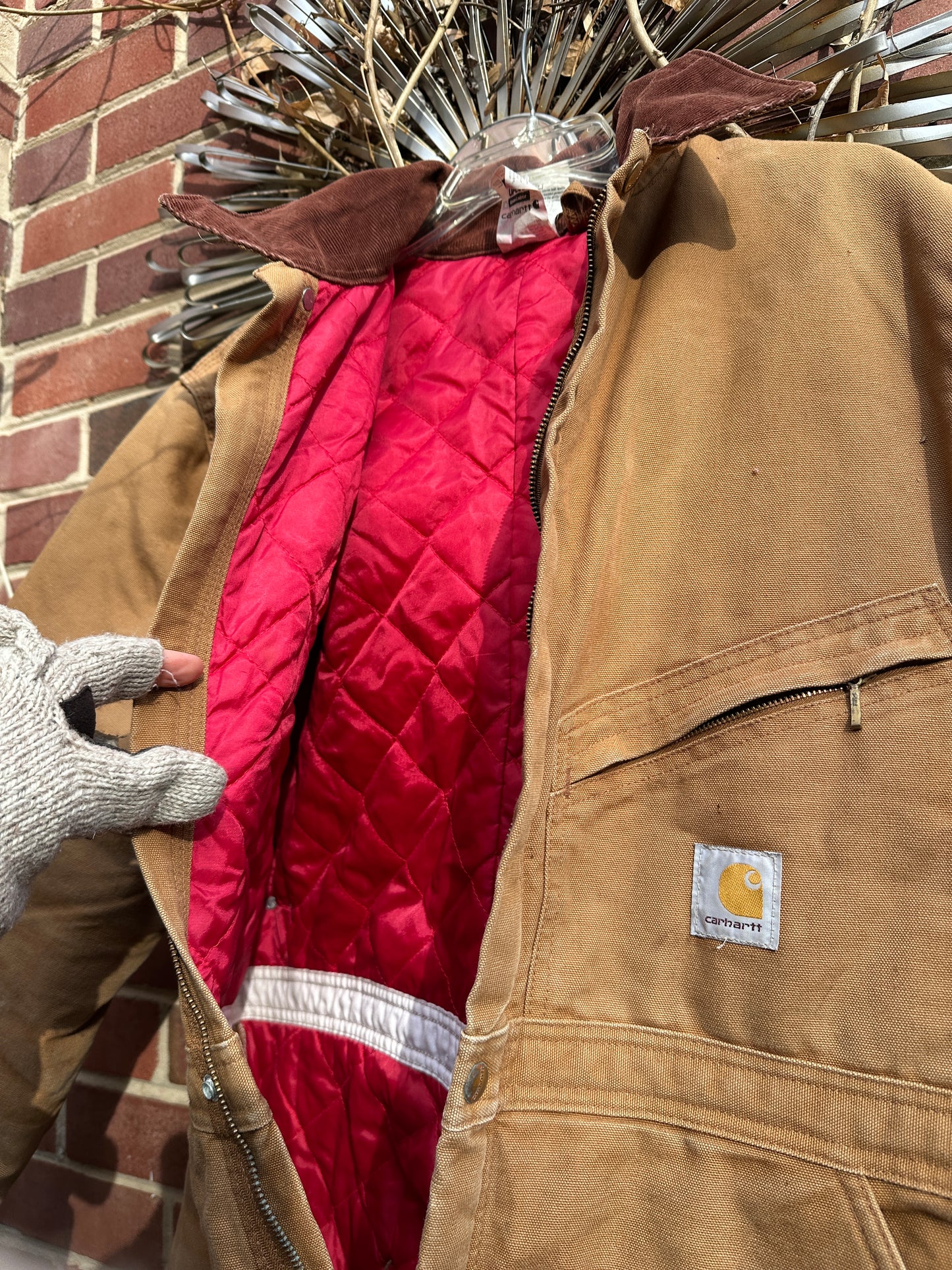 Carhartt Coverall 46 Short Quilt Insulated bib Union X01