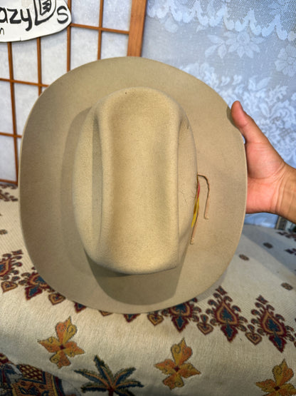 Vintage Stetson cowboy hat 6 7/8 3x Beaver USA xxx John B