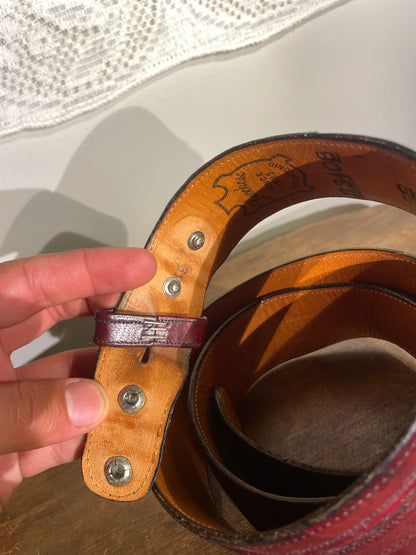 Cherry Pepsi Goat Leather Belt