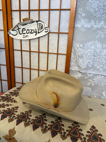 Vintage Stetson cowboy hat 6 7/8 3x Beaver USA xxx John B