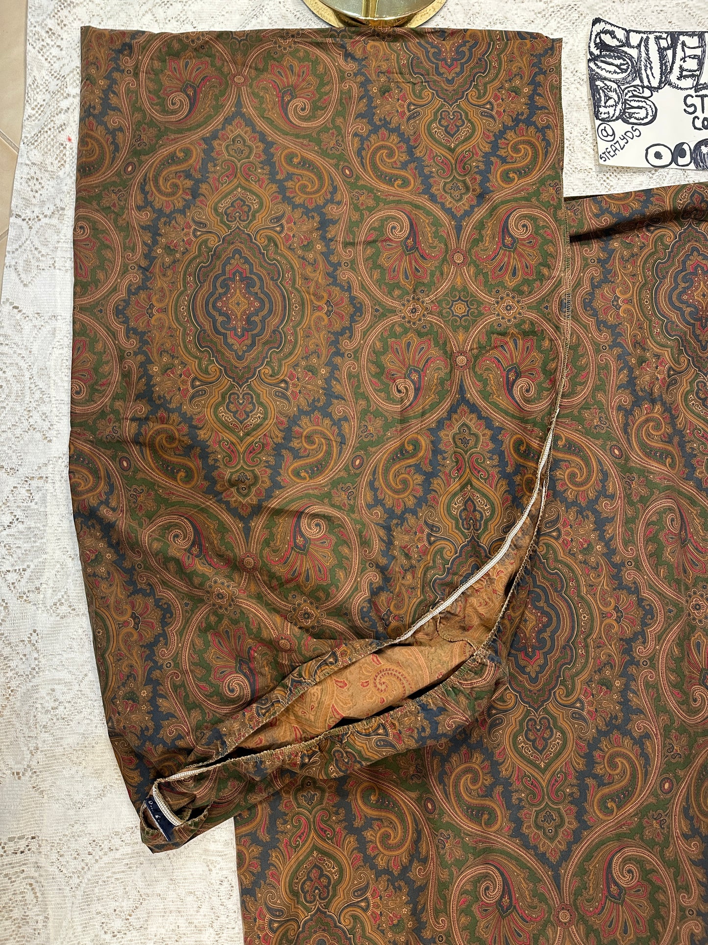 RALPH LAUREN Paisley Twin Sheet fitted flat Set Vintage Brianna Elizabeth