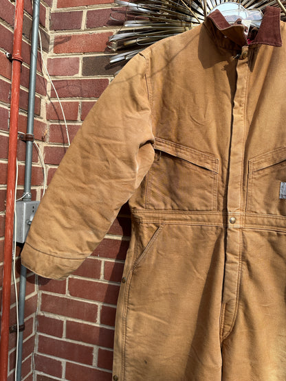 Carhartt Coverall 46 Short Quilt Insulated bib Union X01