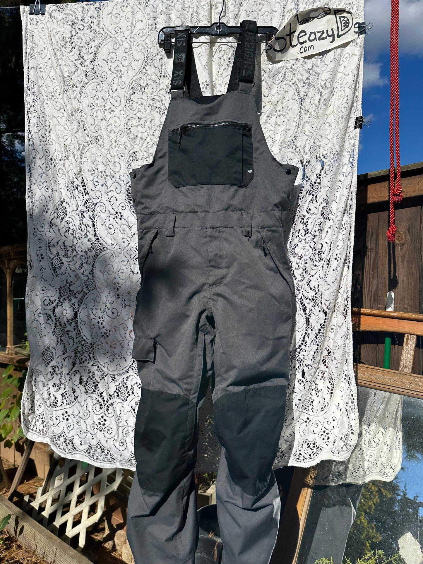 686 Hot Lap Insulated Bib Overalls Pant Infidry Snow Medium Gray Men ski M2w211