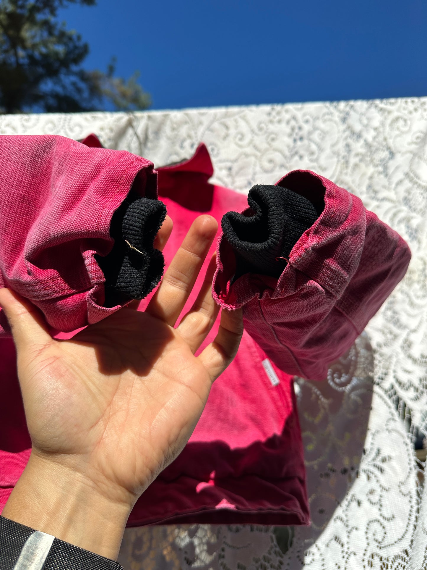 Vintage Carhartt Red Detroit Jacket Small Quilt 90s Dad Fade Work Youth Kid