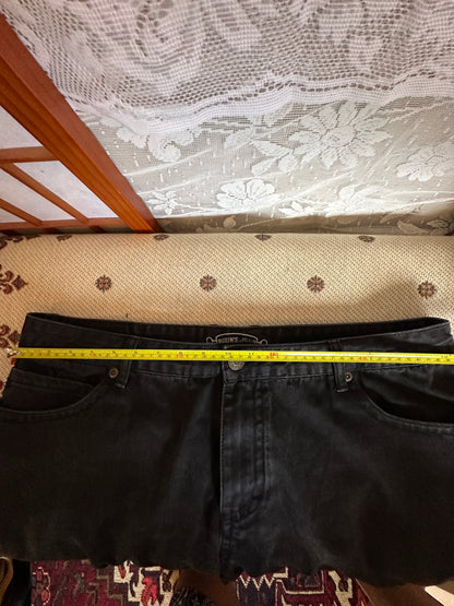 Robins Jean Jorts Studded Double Flap Pockets 38 Black USA