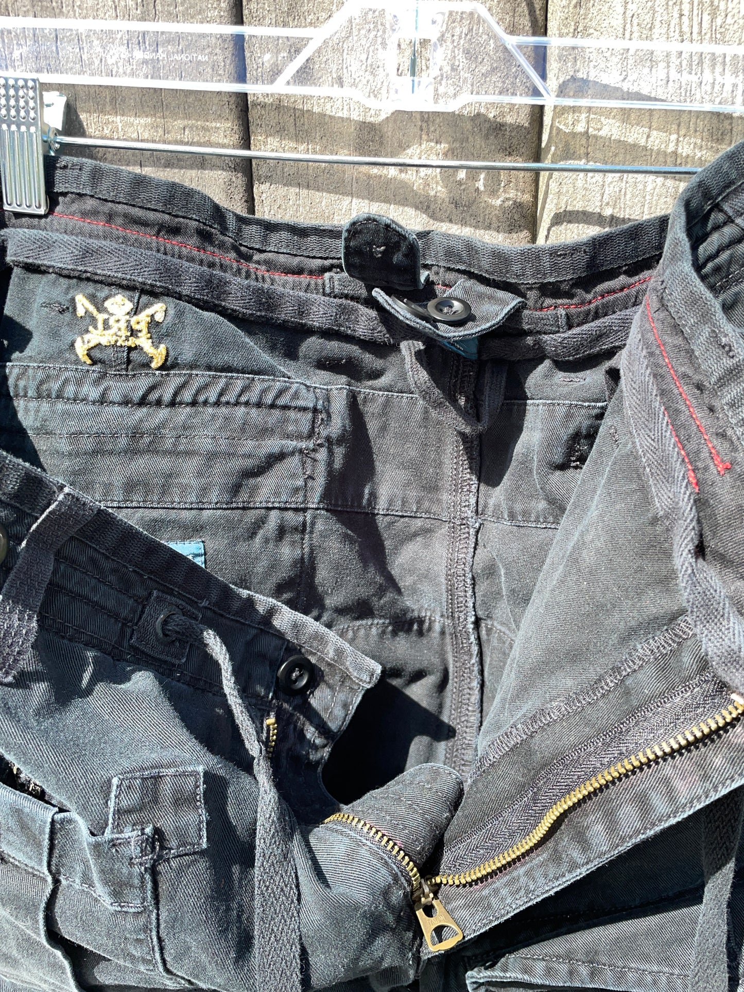 Dark, Torn Embroidered Snow Cup Cargos . Ralph Lauren