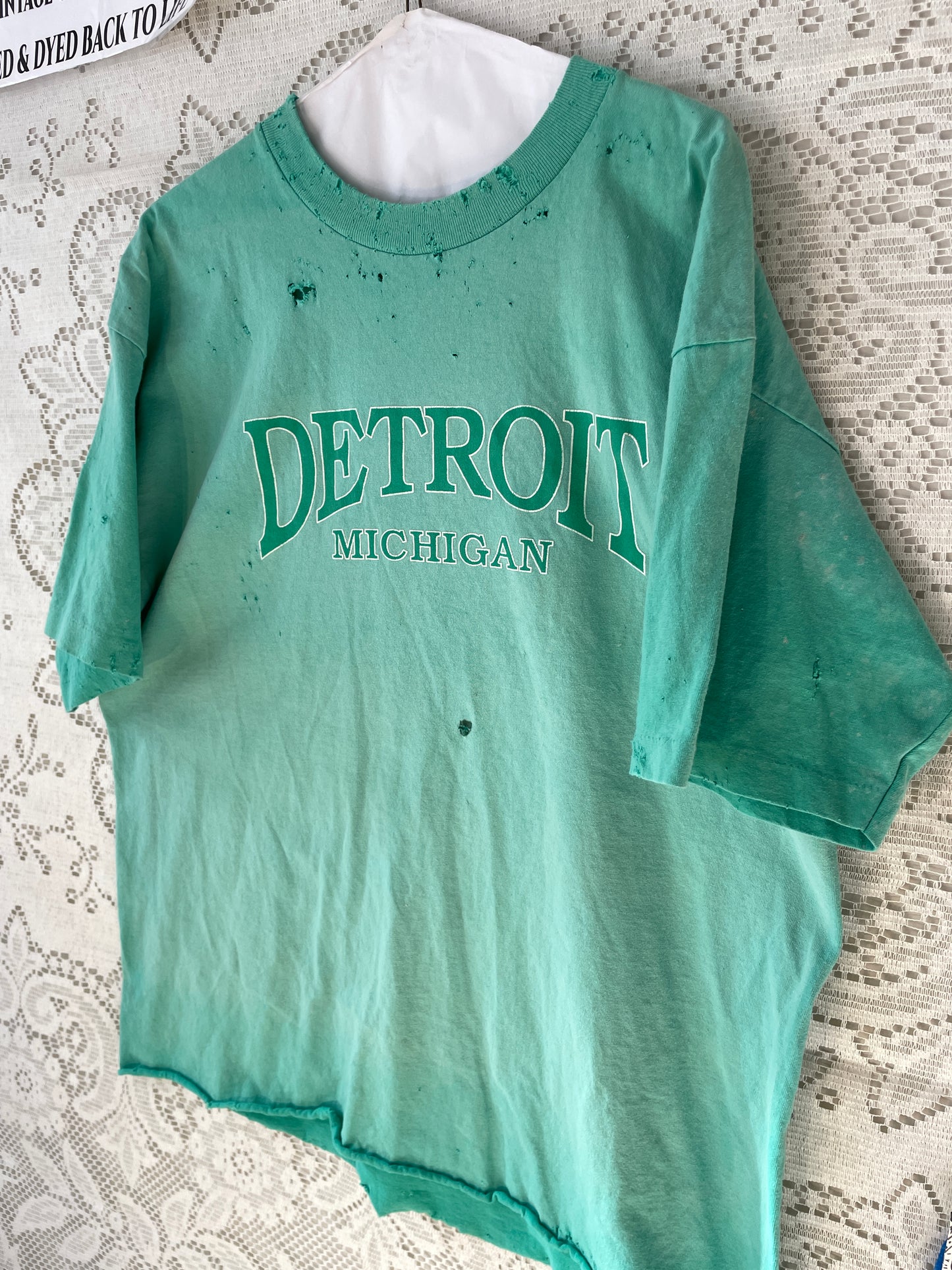 Detroit Made Me Hand Distressed & Sun Dyed Shirt