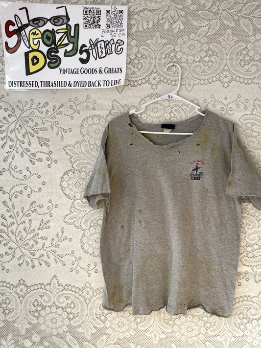 WARNING: Golf THRASHED Me Natural Dye Shirt