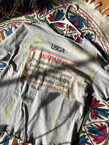 WARNING: Golf THRASHED Me Natural Dye Shirt