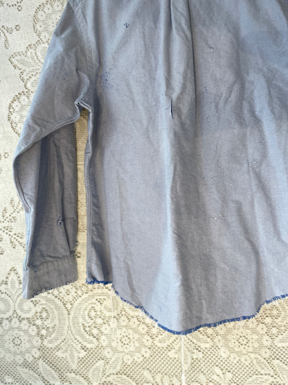 Gritty Oxford Ralph Lauren Shirt, Bleached and Distressed