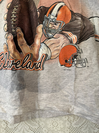 Vintage 1994 Salem Sportswear Cleveland Browns NFL T-Shirt Large USA  2 side