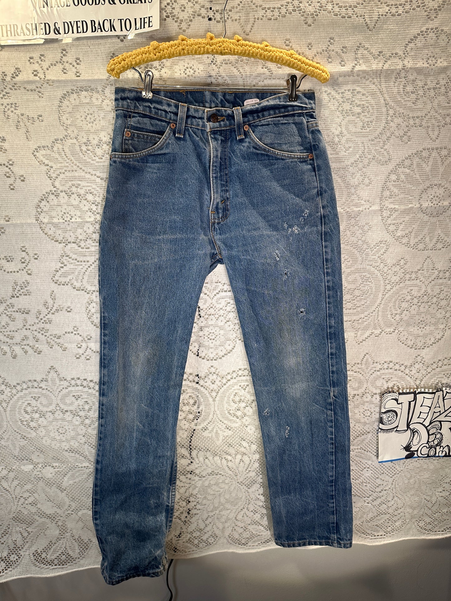 Vintage Levi’s 505 Orange Tab Jeans Men 30x30 Grunge distress 90s