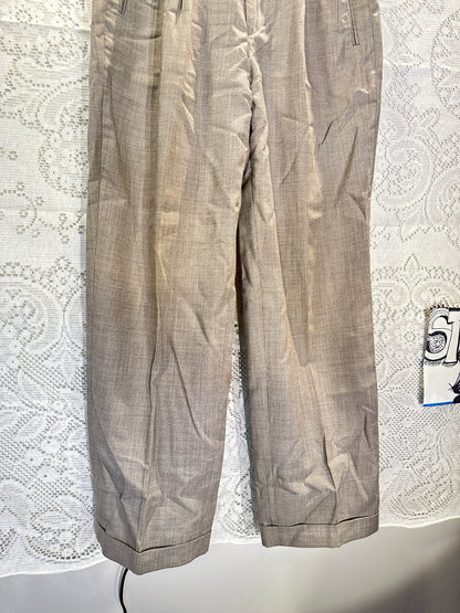 Yves Saint Laurent Men Pleated Trousers 30 x 30 Worsted Wool lined pants VINTAGE