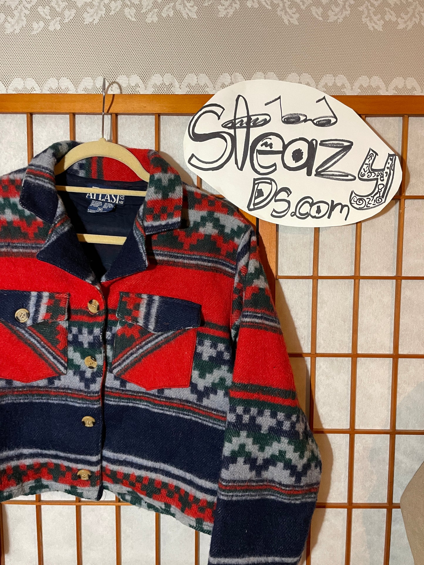 Cropped & Fuzzed in its Glory Aztec Shacket