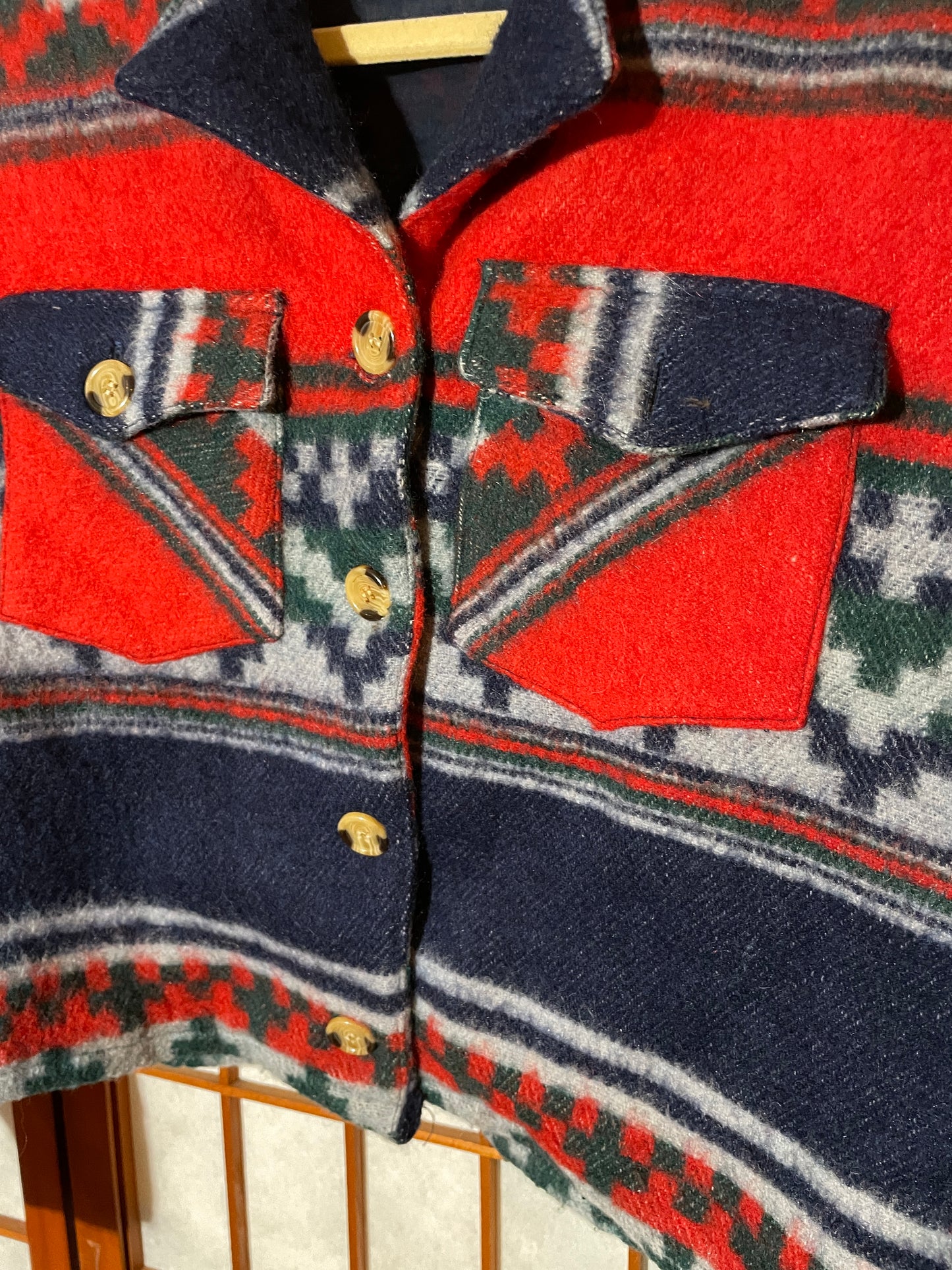 Cropped & Fuzzed in its Glory Aztec Shacket