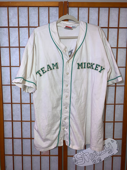 Team Mickey Embroidered Baseball Jersey