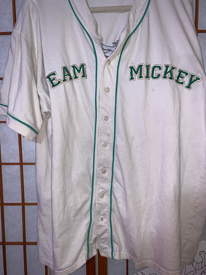 Team Mickey Embroidered Baseball Jersey