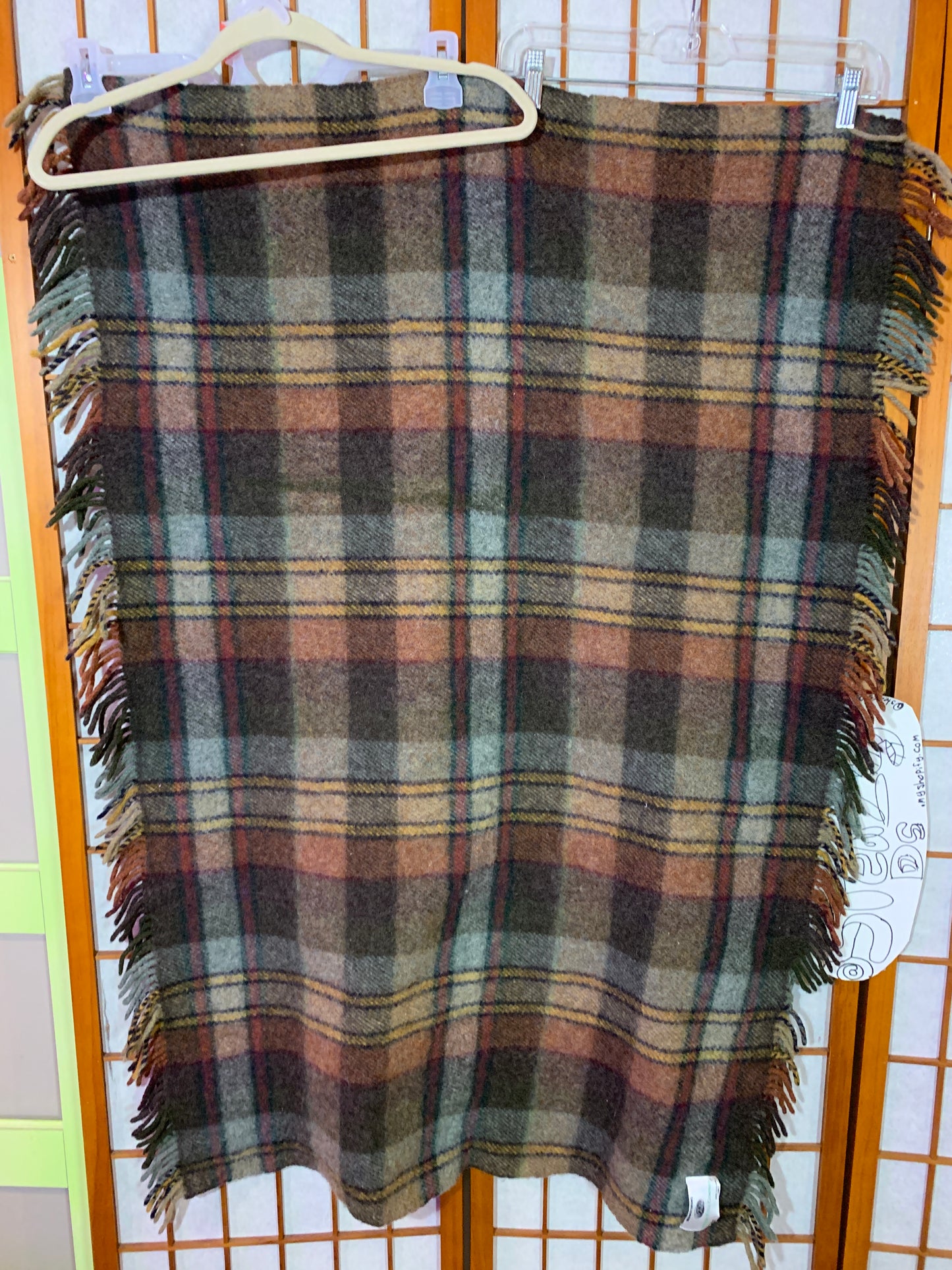 Irish Plaid Wool Blanket