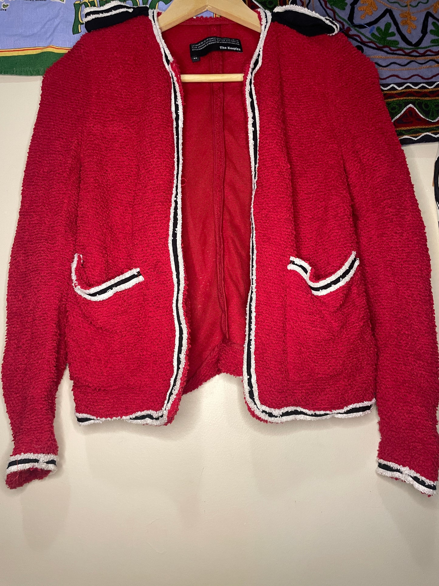 Red Grouch Accent Cardigan