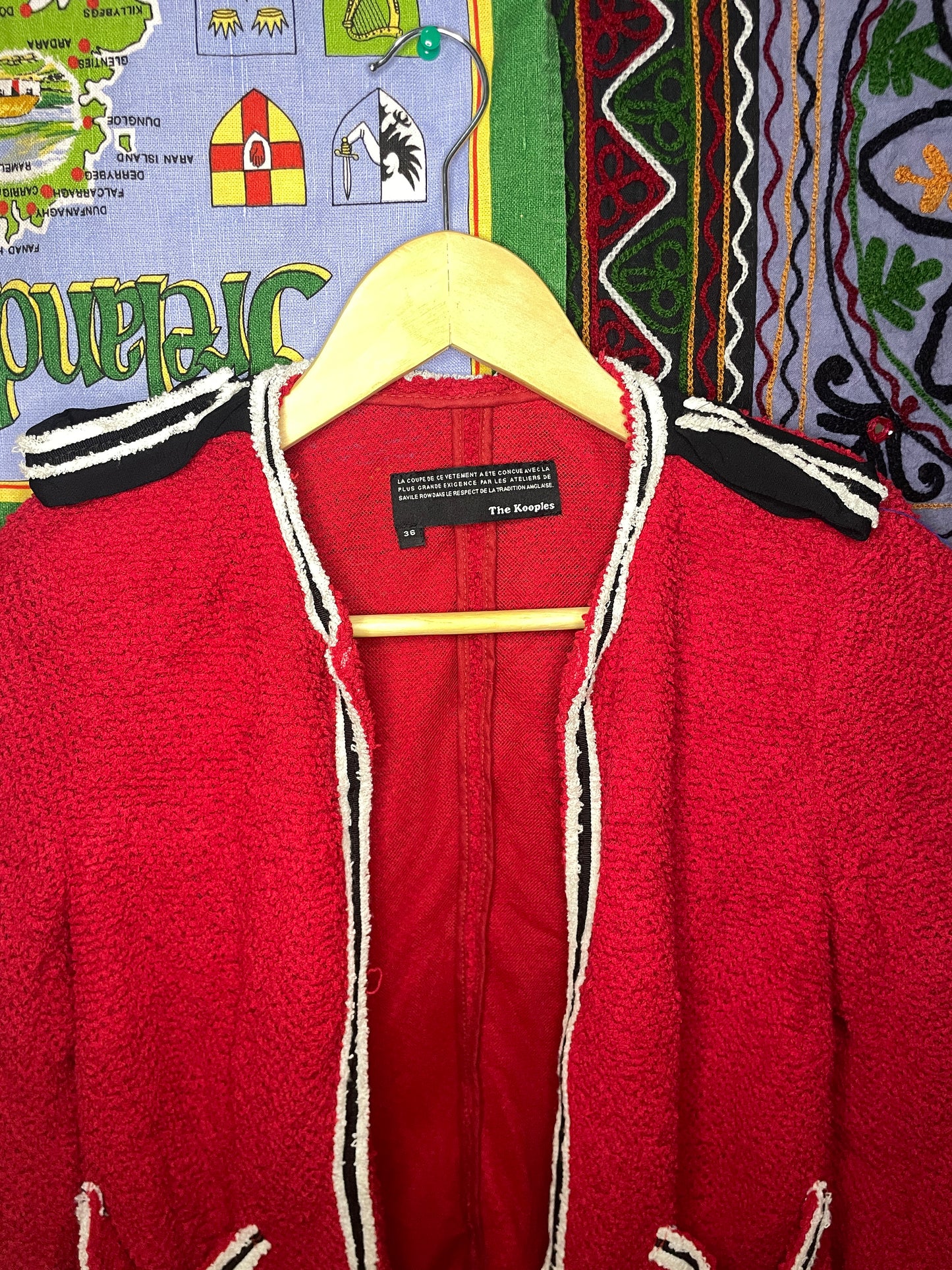 Red Grouch Accent Cardigan