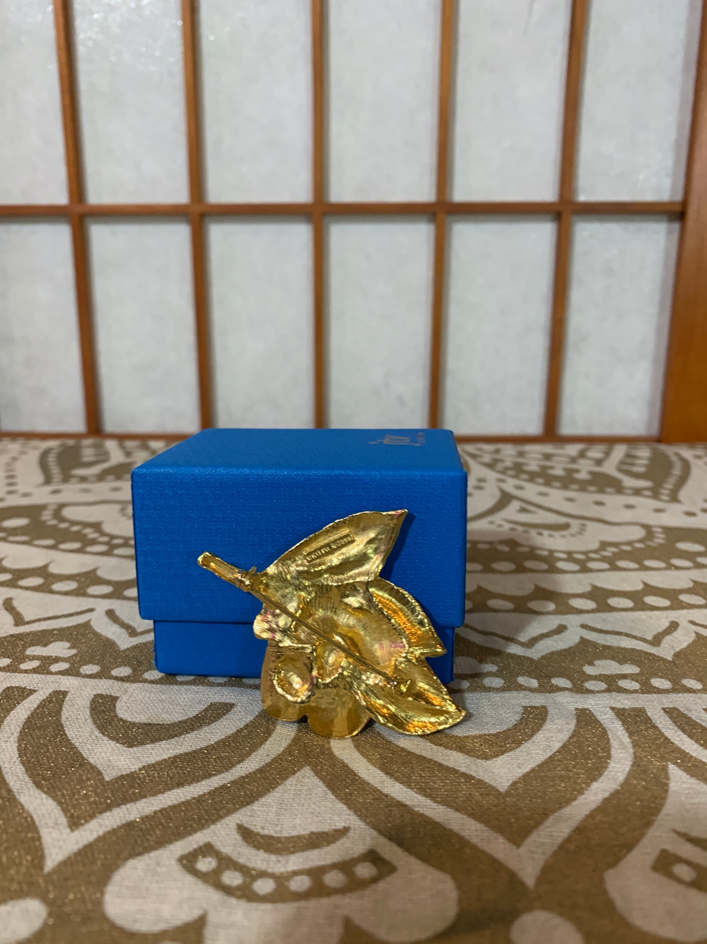 Golden Flower Brooch Pin