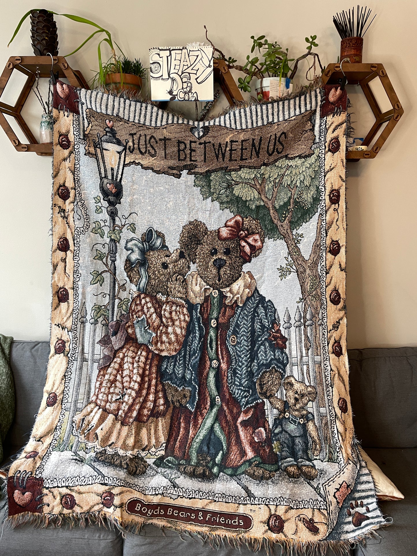 Boyds Bears Friends Tapestry Blanket