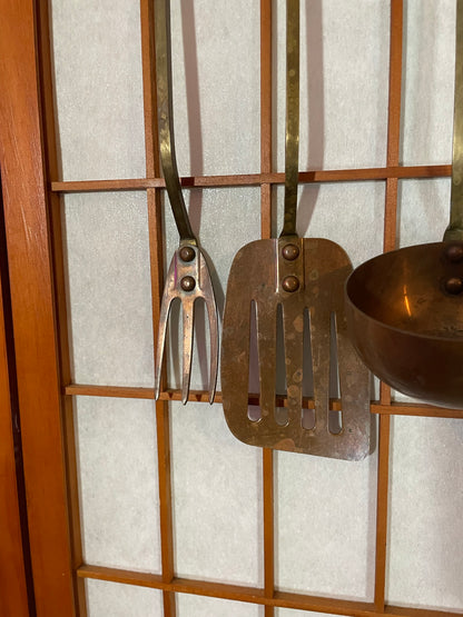 Copper Vintage Hanging Kitchen Utensils