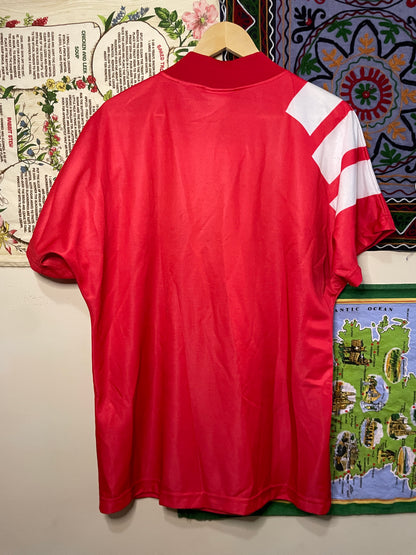 Vintage Adidas Equipment Large Jersey Shirt Football Red 90s