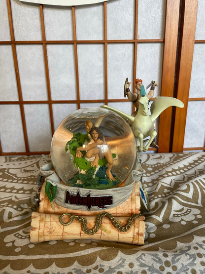 Disney Adventures Musical Snow Globe Tarzan Hercules Aladdin Peter Pan 1999