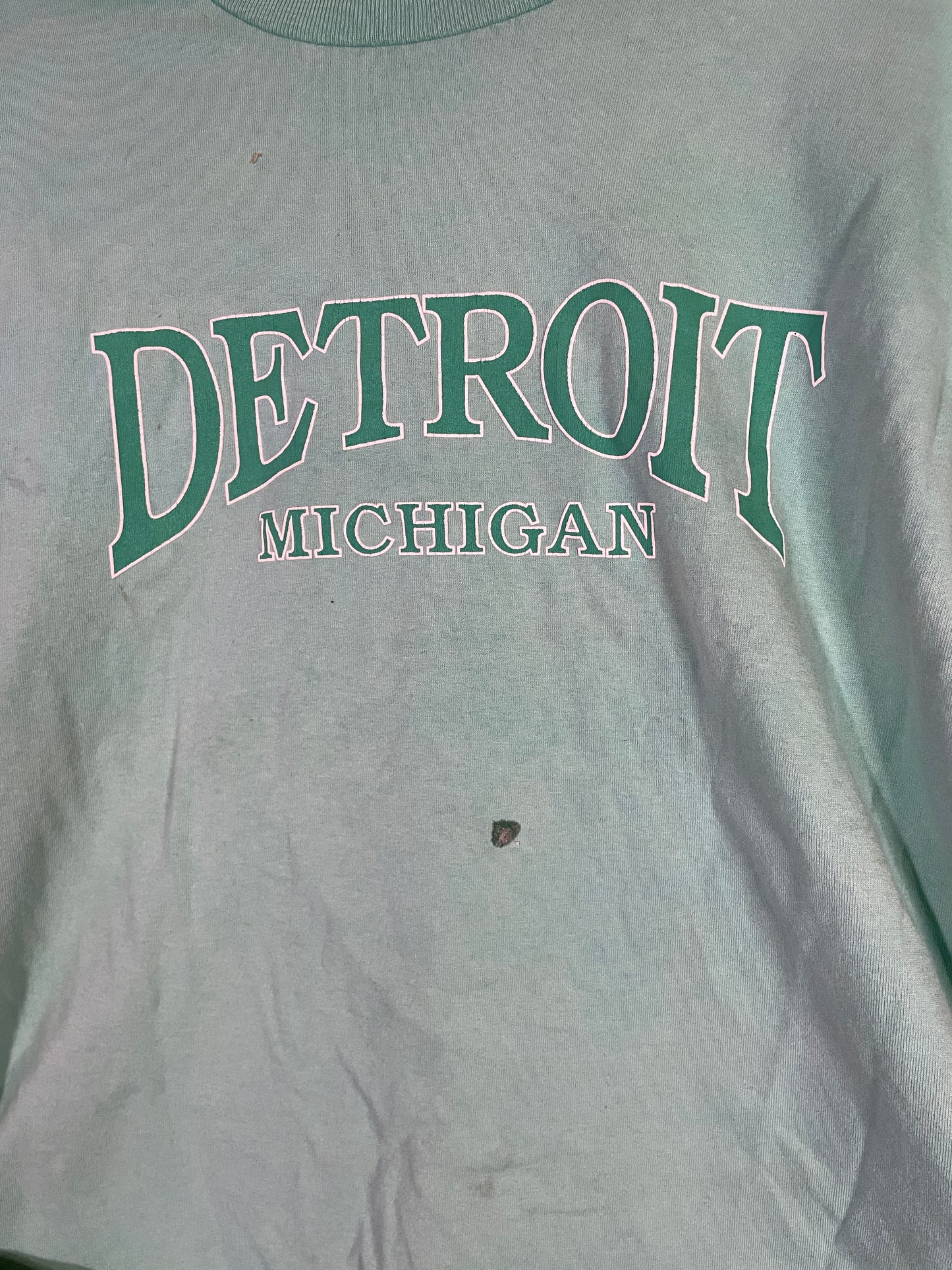 Sun Faded Detroit Turquoise T