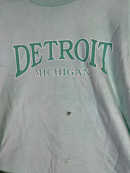 Sun Faded Detroit Turquoise T