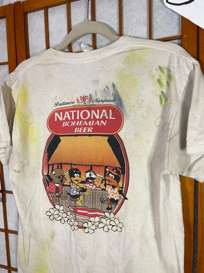 Vintage Nature Tie Dye T Shirt Medium Baltimore Orioles Ravens Natty Boh