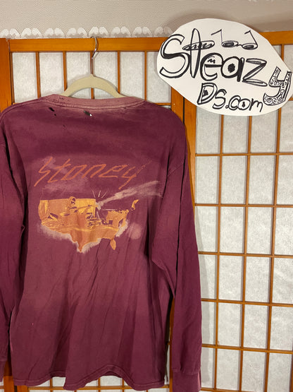 Sun Faded Stoney Distressed Post Malone Concert Shirt