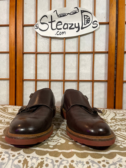 To Boot New York Brown Leather 8 Double Monk Strap