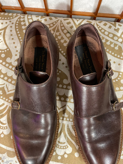 To Boot New York Brown Leather 8 Double Monk Strap