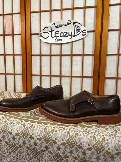 To Boot New York Brown Leather 8 Double Monk Strap