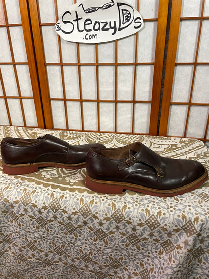 To Boot New York Brown Leather 8 Double Monk Strap