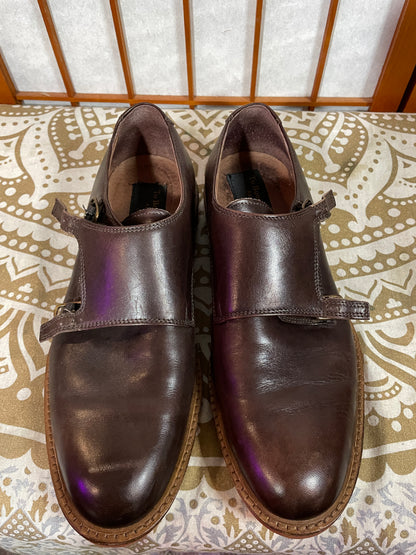 To Boot New York Brown Leather 8 Double Monk Strap