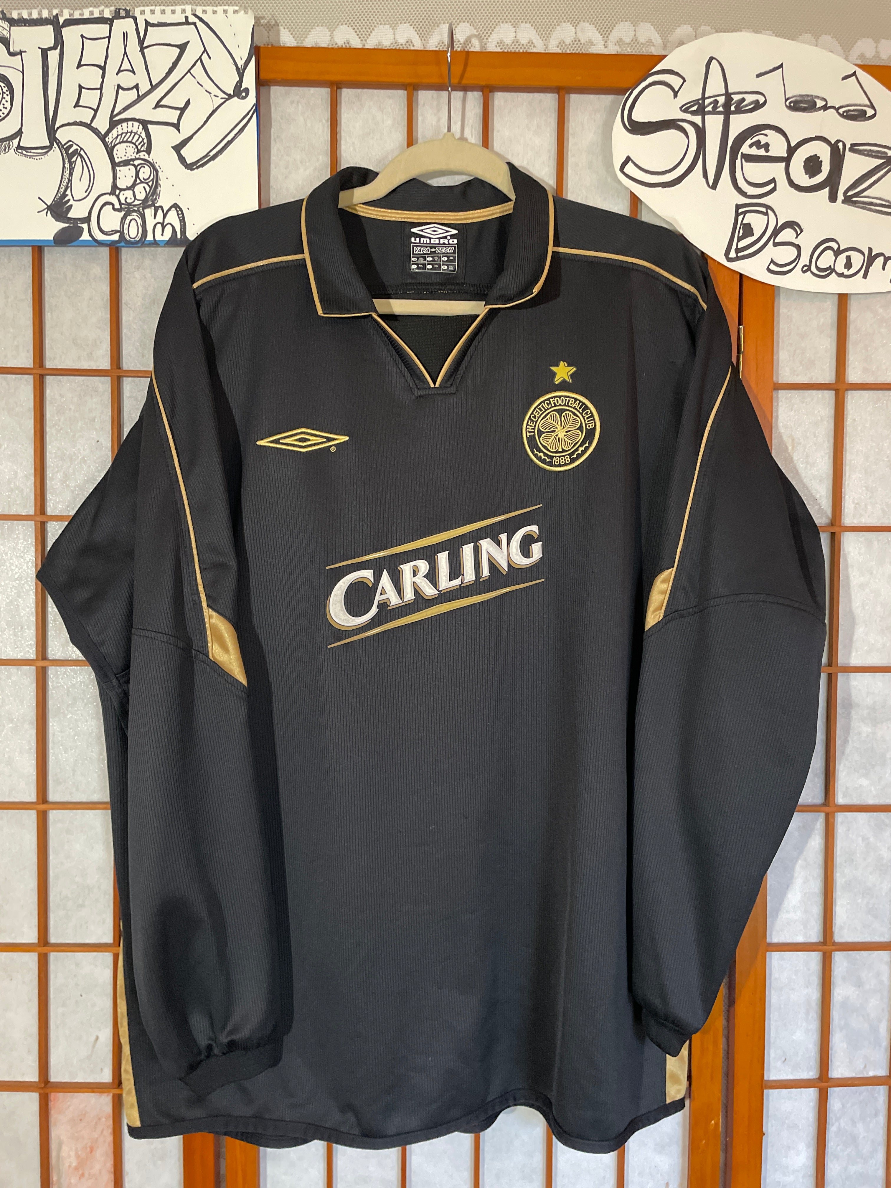 Black Gold Celtic Away Football Jersey 2003/'04 – Steazy Ds