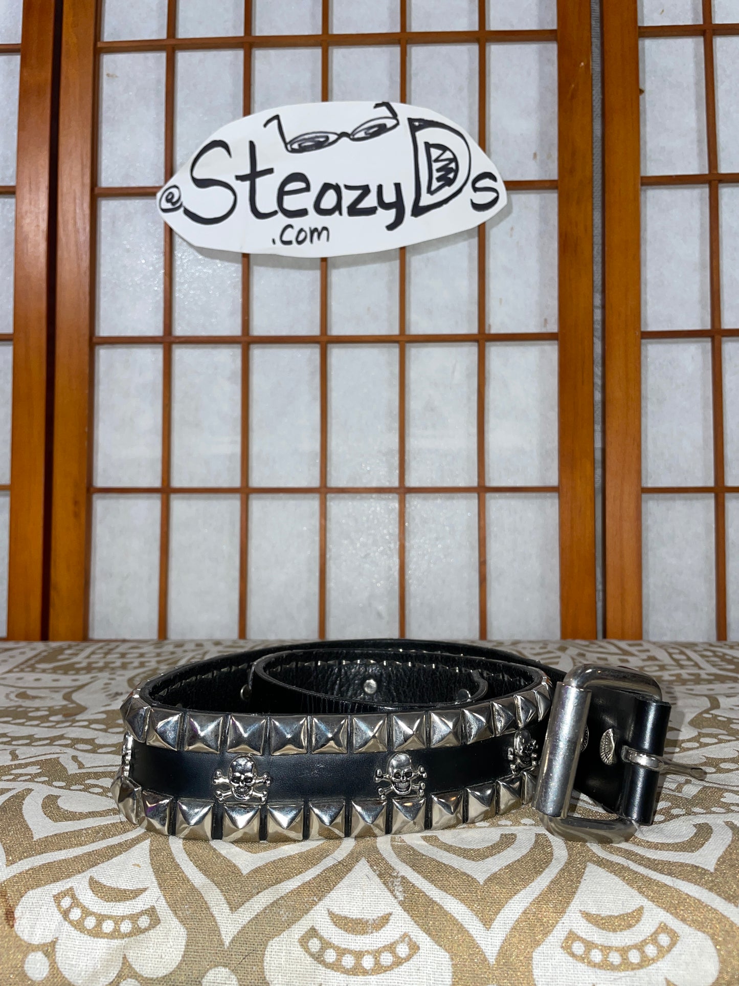 Skulled and Studded Black Belt, 34